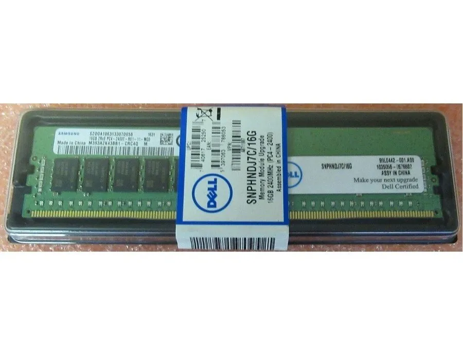 Модуль памяти PC4-2400T DELL SNPHNDJ7C/16G A8711887 16GB 2RX8 DDR4 RDIMM Server 