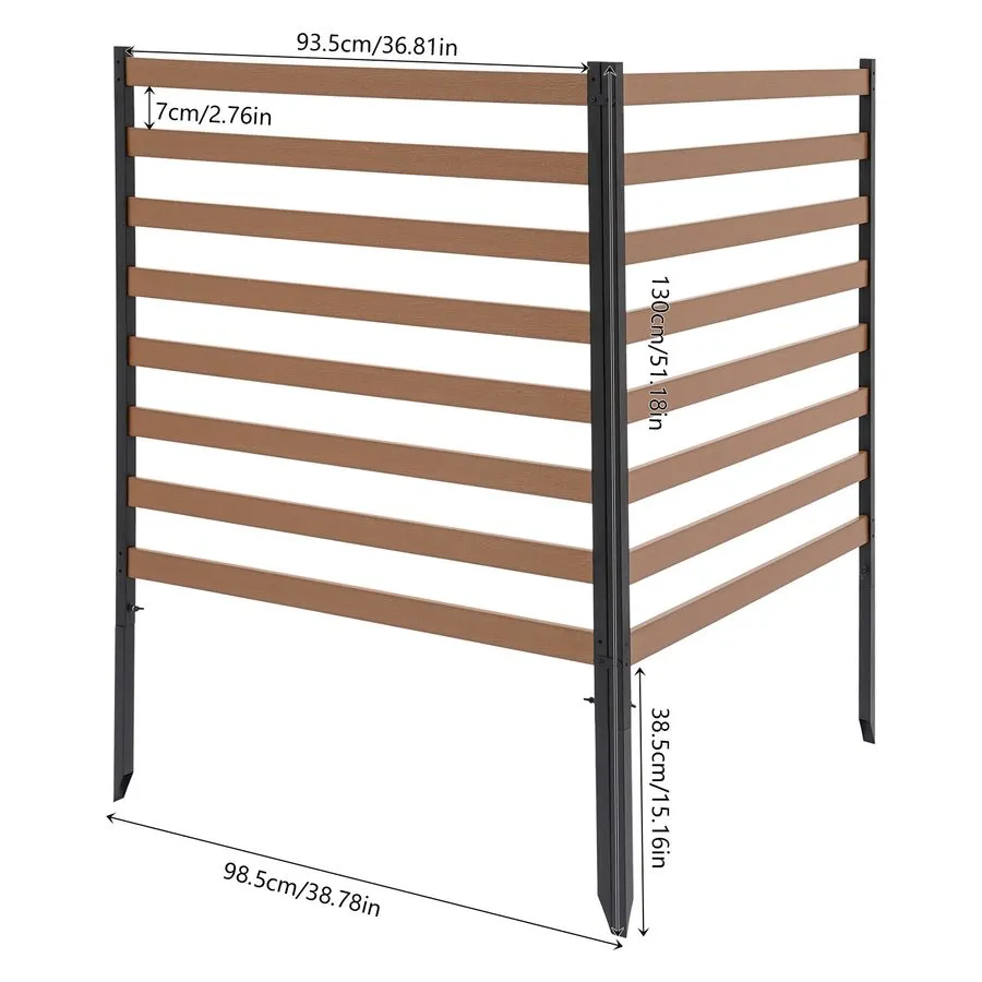 Кондиционер 2-Panel Air Conditioner Fence Outdoor Rectangular Privacy Fence Pane
