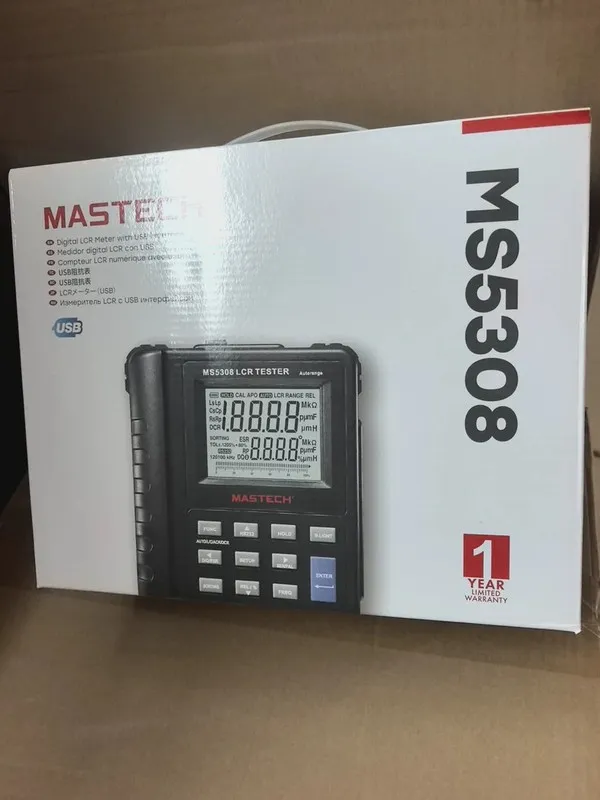 Тестер MASTECH MS5308 Handheld Portable LCR Meter 100K Hz RS232 Serial/Parallel