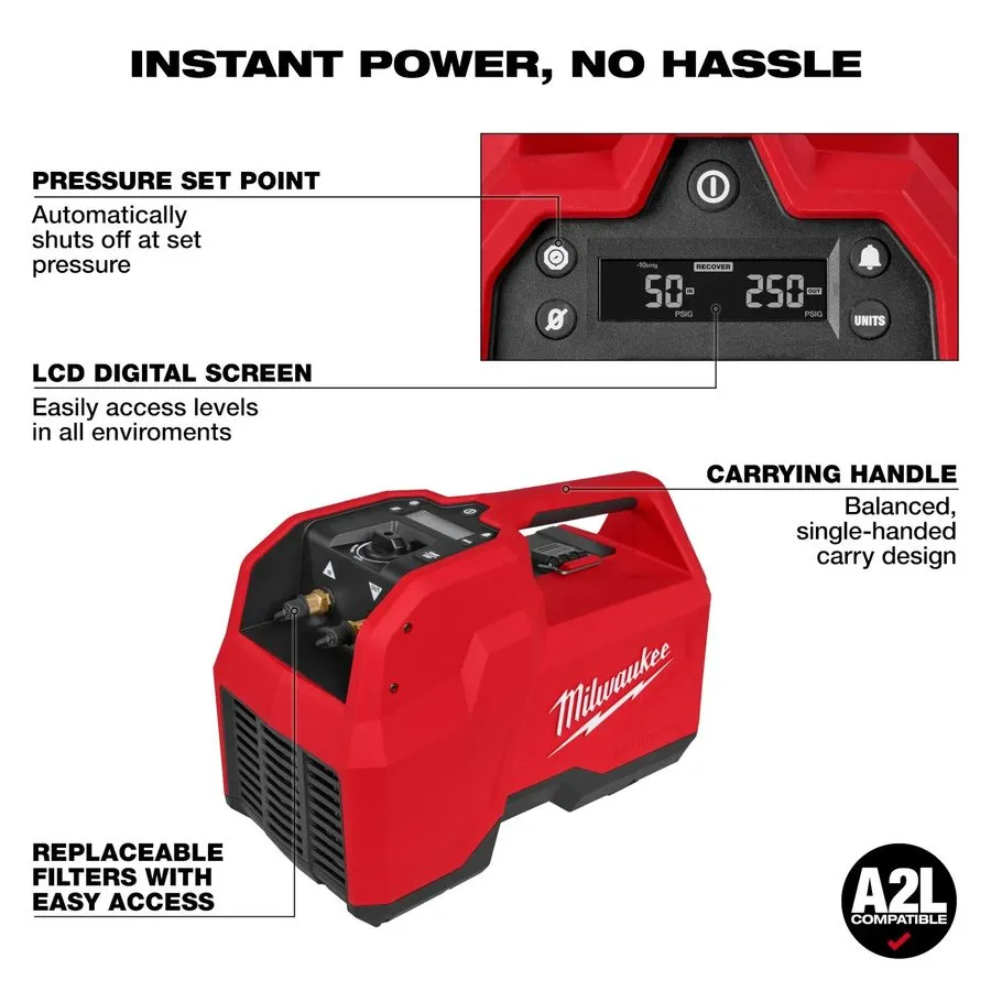 Станция обслуживания кондиционеров Milwaukee 2938-21 M18 18V Lithium-Ion Brushle — фото лота 1