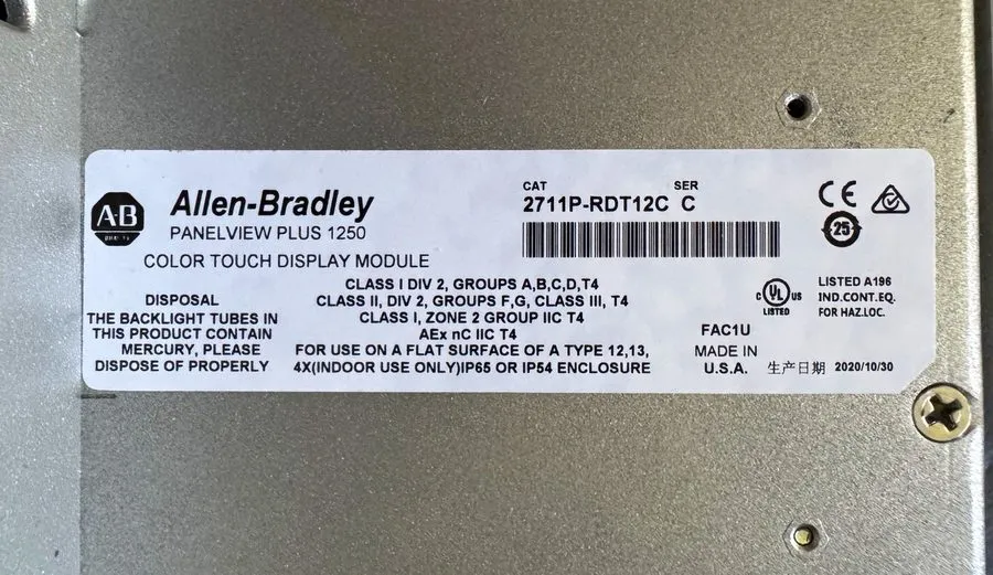 Панель оператора Allen-Bradley PanelView Plus 1250 12in Color Touchscreen HMI 27