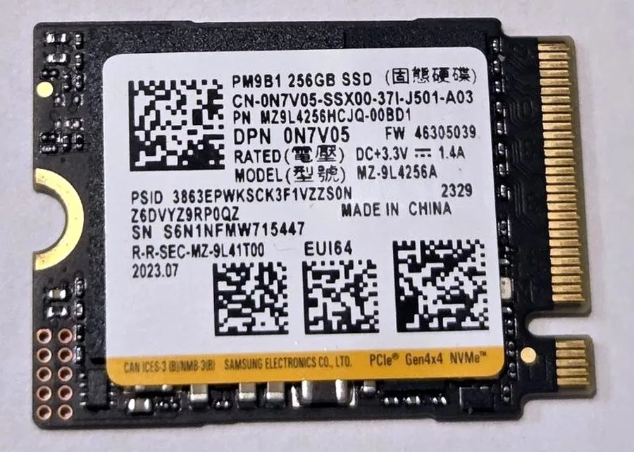 SSD-накопитель Samsung PM9B1 256GB M.2 NVMe SSD MZ9L4256HCJQ MZ-9L4256A