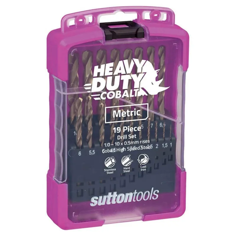 Режущий инструмент Sutton tools SM2 Heavy Duty Cobalt Jobber Drill Bit Set, Gold — фото лота 1