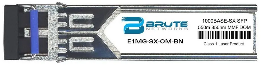 Трансивер Brocade Compatible E1MG-SX-OM 1000BASE-SX 550m MMF 850nm SFP Transceiv