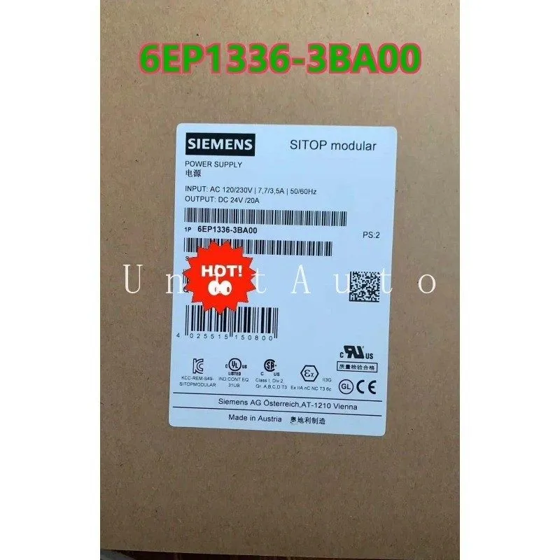Блок питания Siemens SITOP modular 6EP1336-3BA00 Power Supply 24VDC 20A DIN Rail
