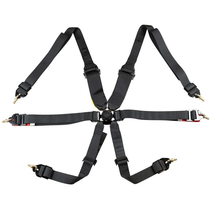 Жгут проводов Zamp HARN03F003 6 Point Race Seat Harness, 3/2 Inch, Black, FIA — фото лота 1
