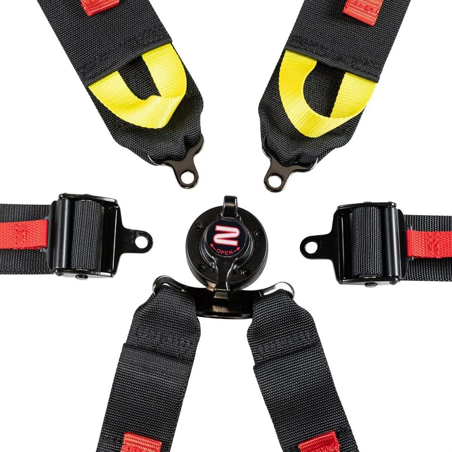 Жгут проводов Zamp HARN03F003 6 Point Race Seat Harness, 3/2 Inch, Black, FIA — фото лота 2