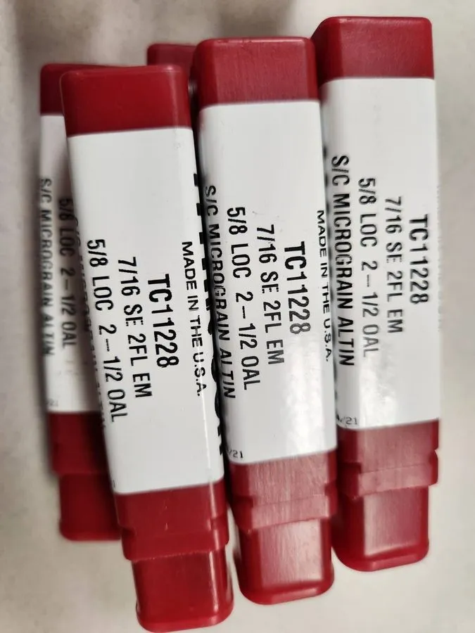 Режущий инструмент Titan usa-tc11228-7/16 dia, 2fl, 5/8 loc carbide end mill — фото лота 1