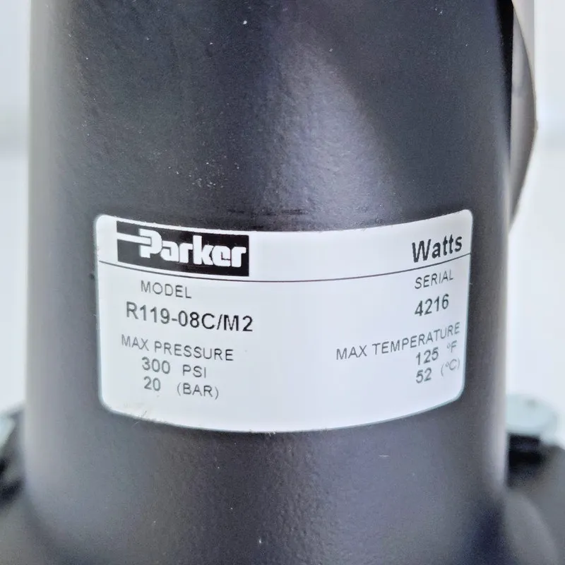 Трубопроводная арматура Parker R119-08C/M2 Pressure Regulator 300PS 20Bar 125F