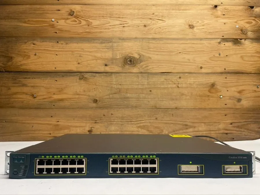 Коммутатор Cisco catalyst WS-C3550-24-SMI 24 ports network switch 90 Day's Real