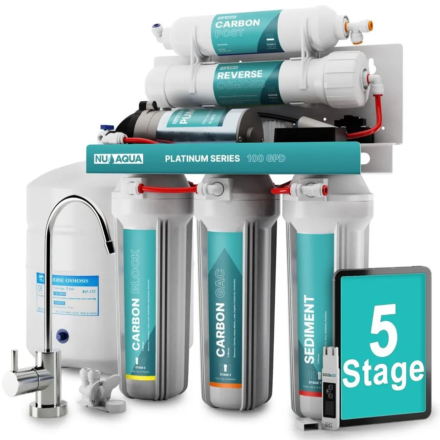 Насос 6 Stage 100GPD Alkaline RO Reverse Osmosis Drinking Water Filter System — фото лота 1