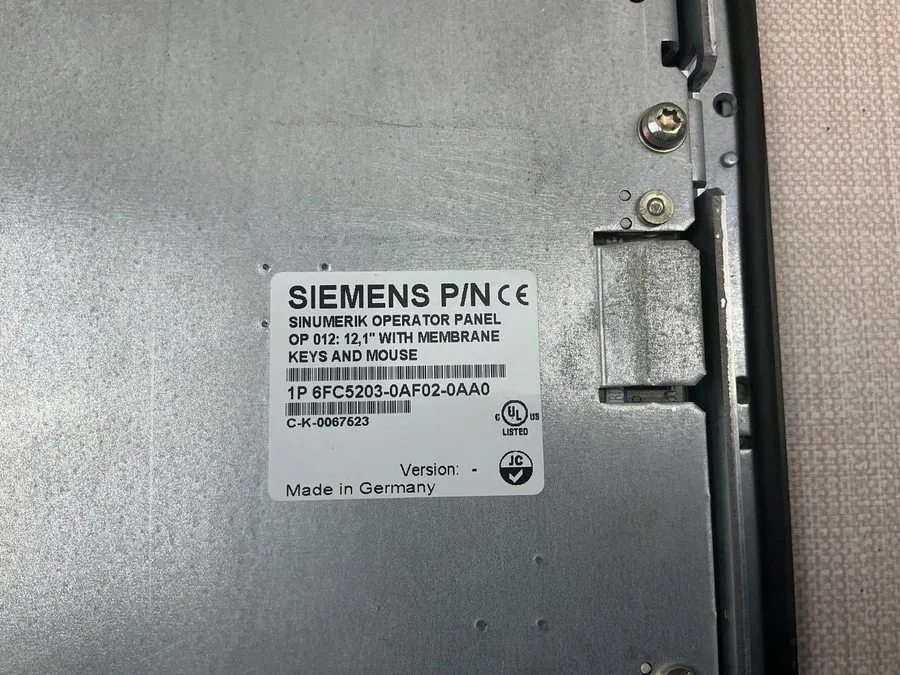Панель оператора Siemens SINUMERIK OP 012 6FC5203-0AF02-0AA0 12.1 Inch Operator 