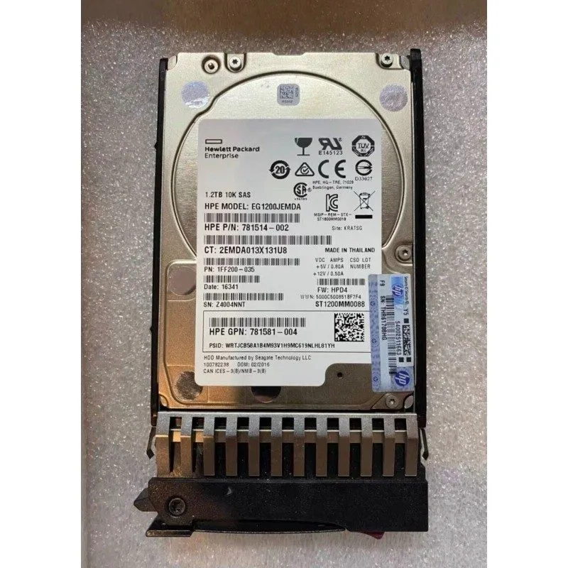 Жёсткий диск HPE 785079-B21 785415-001 1.2TB 2.5"SAS 10000RPM 10K 12G Sealed HDD
