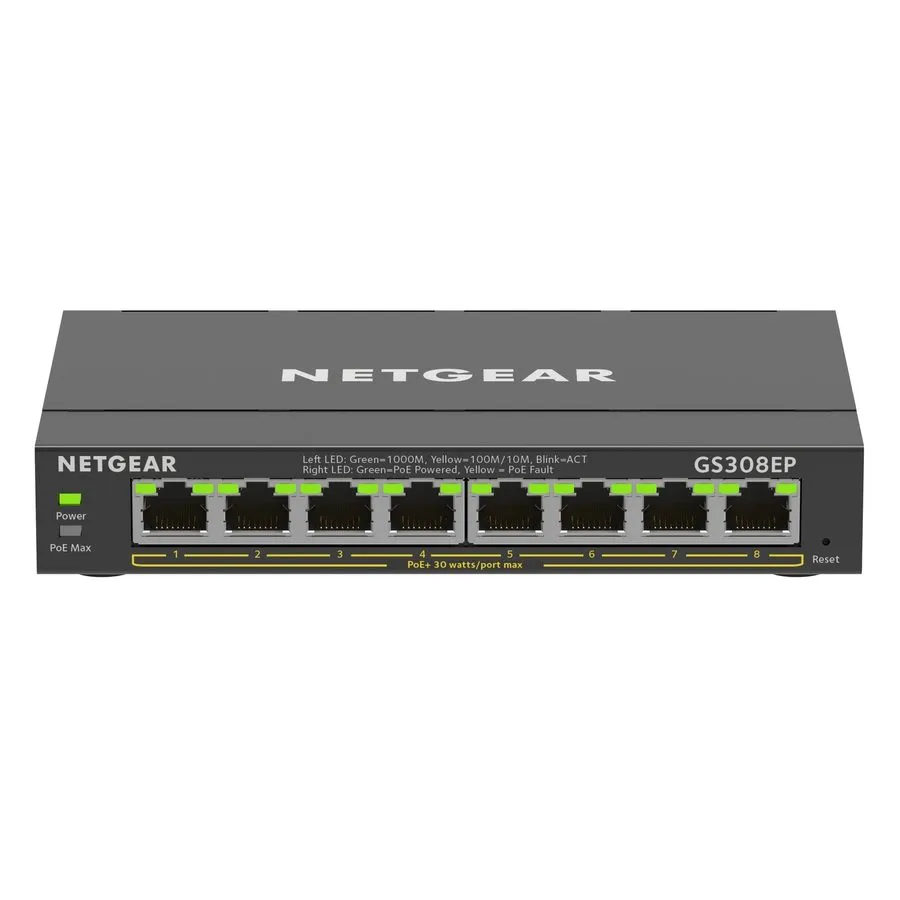 Коммутатор NETGEAR GS308EP 8-Port Gigabit PoE+ Smart Managed Ethernet Switch 62W — фото лота 1