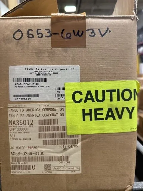 Серводвигатель FANUC A06B-0269-B100 AiS30/4000HV AC SERVO MOTOR 5.5kW W/ A860-20 — фото лота 2