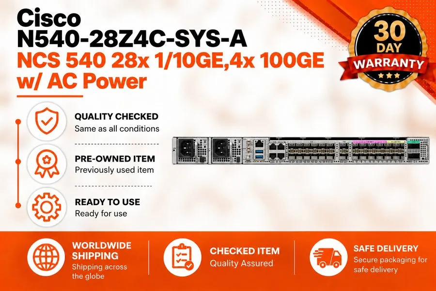 Маршрутизатор Cisco N540-28Z4C-SYS-A NCS 540 28x 1/10GE,4x 100GE w/ AC Power — фото лота 1