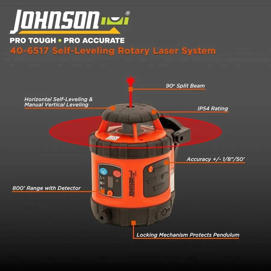Нивелир JOHNSON LEVEL 40-6517 ROTARY LASER SELF LEVELING LEVEL KIT SALE 4453460