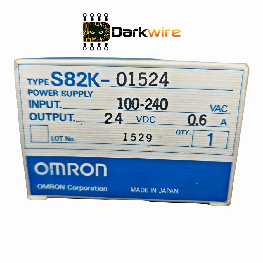 Блок питания OMRON S82K-01524 Switching Power Supply 15W 24VDC DIN Rail Terminal