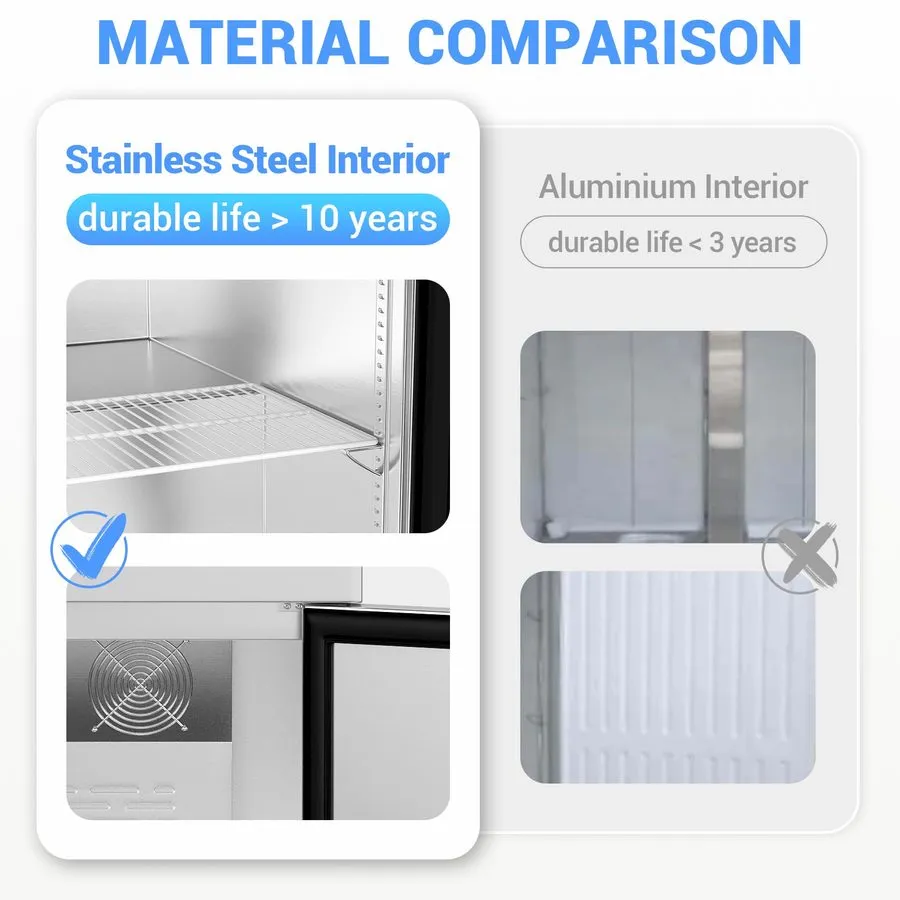 Холодильный шкаф 28 in Undercounter Commercial Refrigerator Single Door Stainles