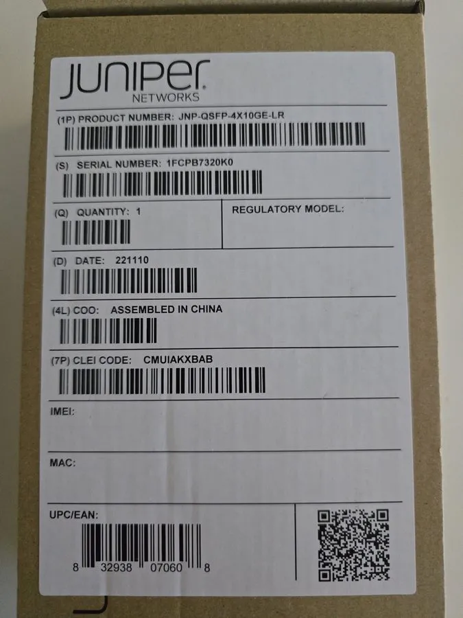 Трансивер JUNIPER QSFP-4x10GE-LR
