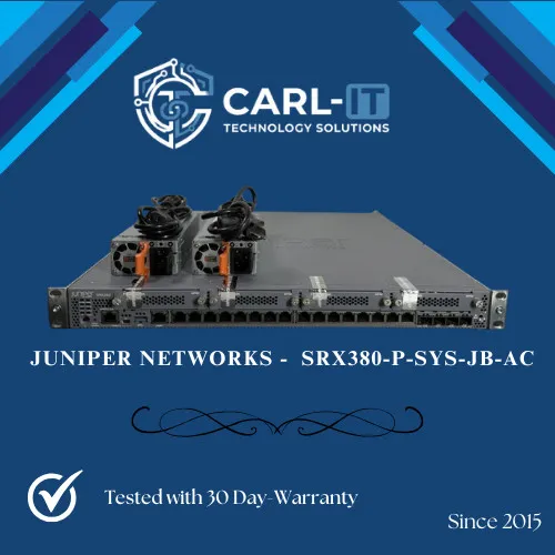 Межсетевой экран Juniper SRX380-P-SYS-JB-AC SRX380 Services Gateway HW 16GE POE+