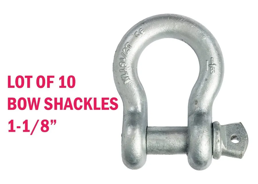 Такелажная скоба 1 1/8" Bow Shackle w Screw Clevis Pin Rigging Towing 9.5Ton 210 — фото лота 1