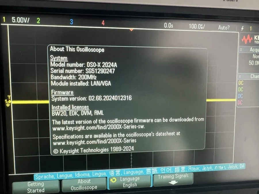 Осциллограф Agilent DSO-X 2024A 200MHz 4CH 2GSa/s Digital Storage Oscilloscope w — фото лота 1