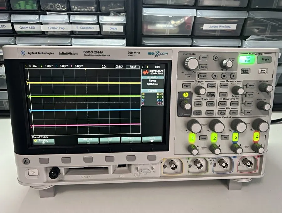 Осциллограф Agilent DSO-X 2024A 200MHz 4CH 2GSa/s Digital Storage Oscilloscope w — фото лота 2