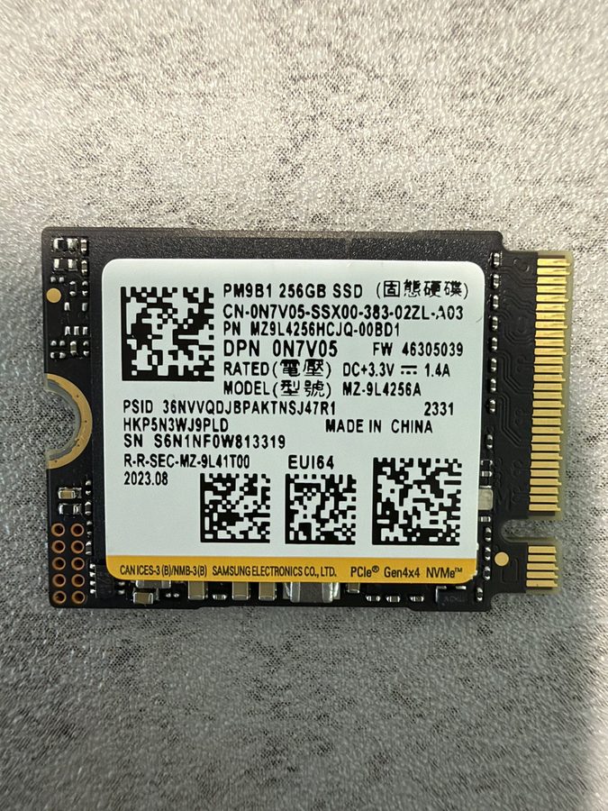 SSD-накопитель Samsung PM9B1 256GB M.2 2230 NVMe PCIe Gen4 Internal SSD