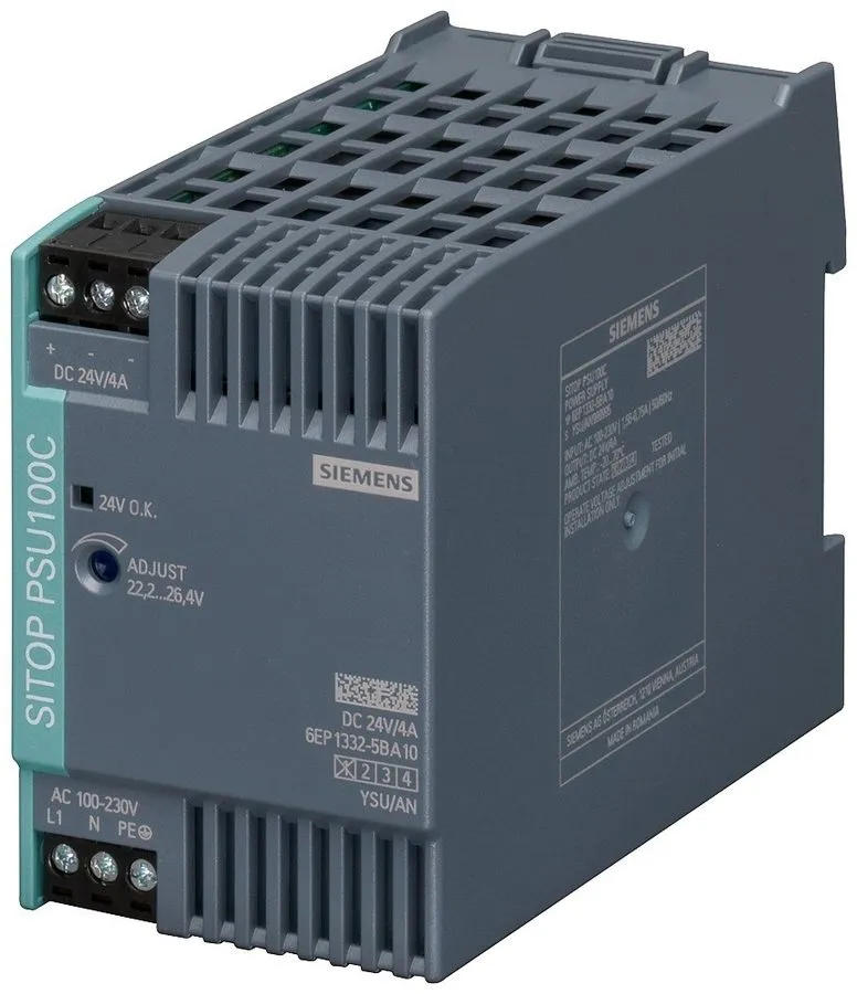Блок питания Siemens 6EP1332-5BA10 SITOP PSU100C 24VDC 4A DIN Rail Power Supply