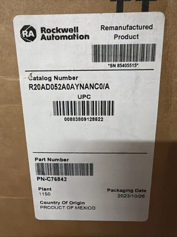 Частотный преобразователь Allen Bradley 20AD052A0AYNANC0 Powerflex 70 Vfd Drive 