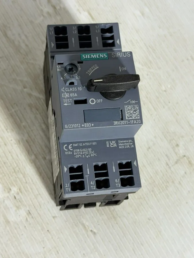 Автоматический выключатель SIEMENS SIRIUS 3RV2011-1FA20 3P 3.5-5A Motor Protecti