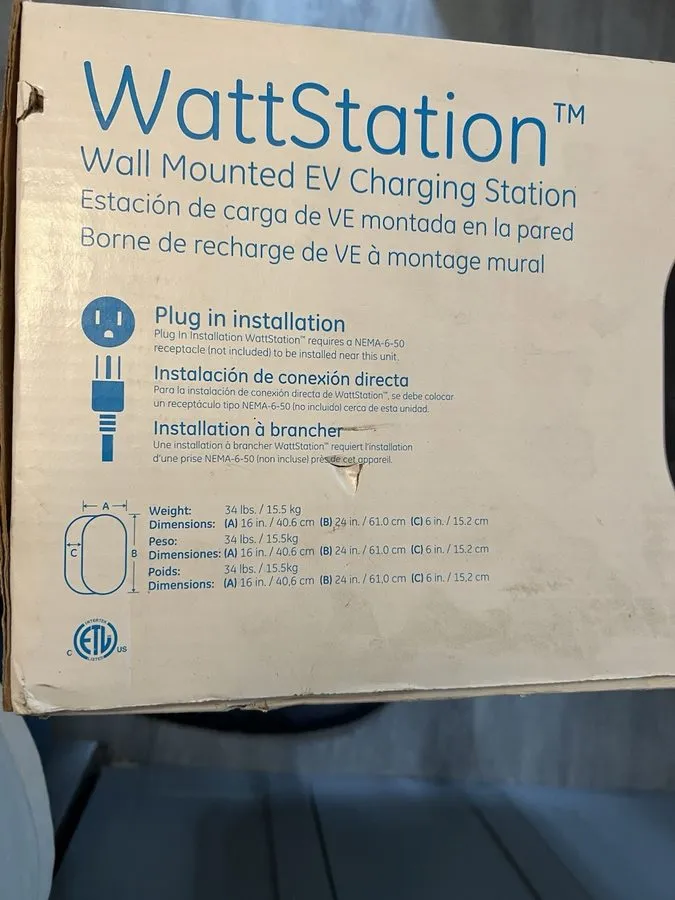 Аккумулятор GE WattStation Level 2 30 Amps/ 240-volt EV Electric Vehicle Chargin — фото лота 2
