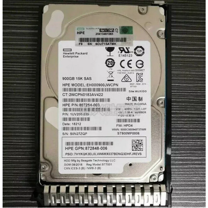 Жёсткий диск New870759-B21 870795-001 HPE 900GB SAS 12G 15K SFF SC DS HDD Hard D — фото лота 2