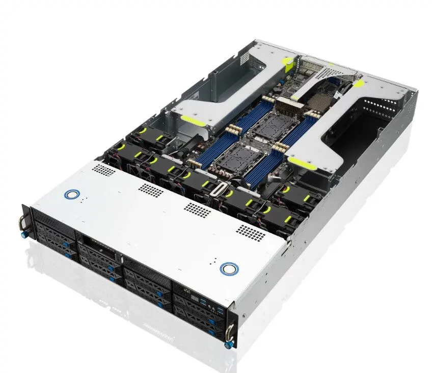 Сервер ASUS ESC4000-E10 2U 4 GPU SERVER 8X3.5"Support 2xLGA4189 CPU, 4 dual slot