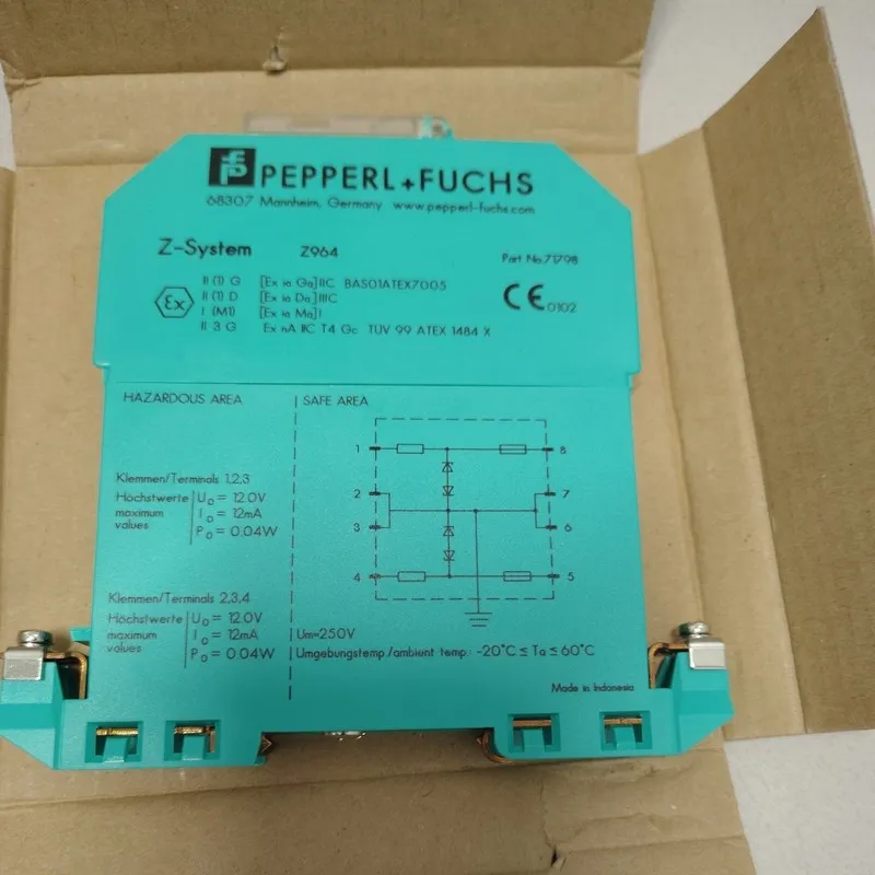 Датчик Z964 Pepperl+Fuchs Zener Barrier, 2-Ch, 250V, 12V/12mA, DIN Rail — фото лота 1