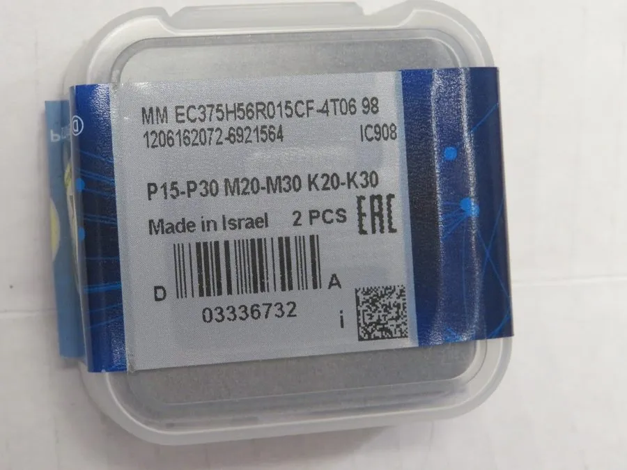 Режущий инструмент 2 ISCAR MM EC375H56R015CF-4T06 IC908,CARBIDE CORNER RADIUS MI — фото лота 2