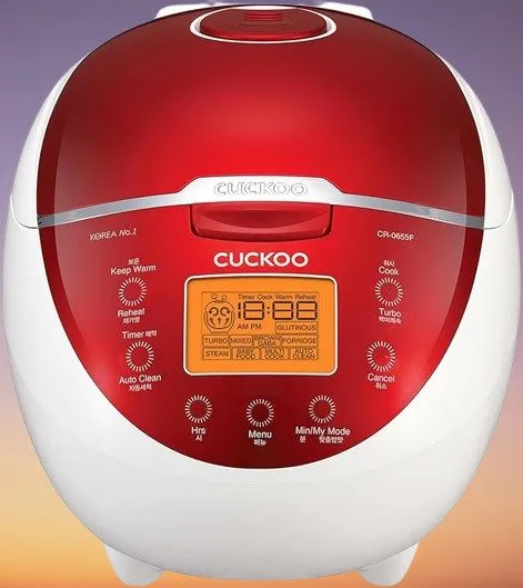 Рисоварка CUCKOO CR-0655F 6-Cup Micom Rice Cooker 12 Menu Red/White — фото лота 1