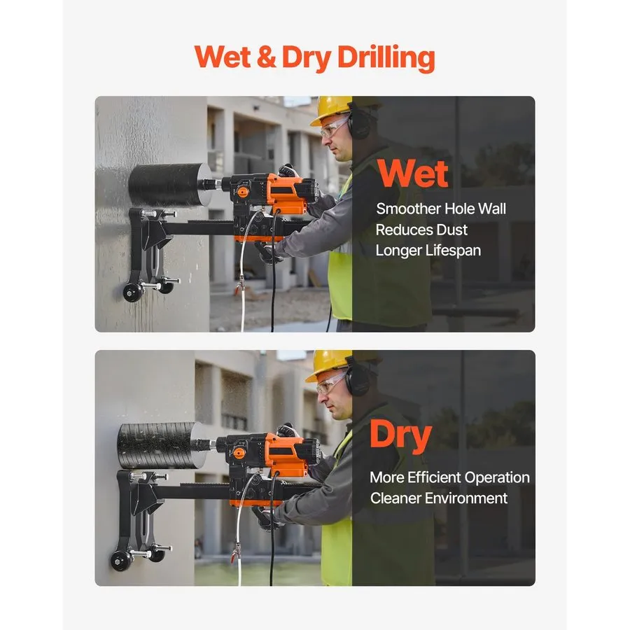 Оборудование Diamond Core Drill 2500W, 0.8-10in Wet/Dry, 2-Speed (470/800 RPM),  — фото лота 2