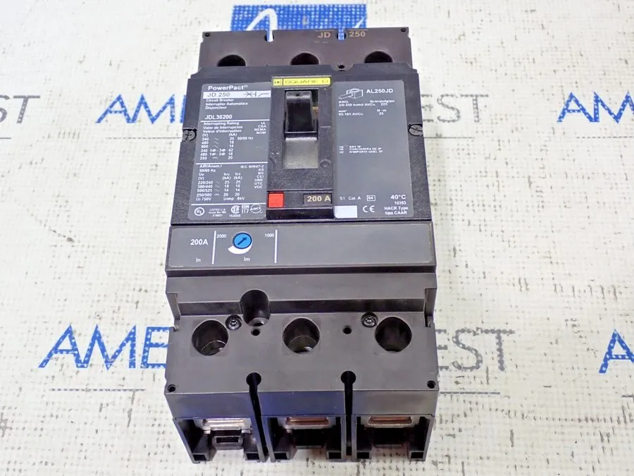 Автоматический выключатель Square D JDL36200 Circuit Breaker, TMTU, 3P 200A 18kA