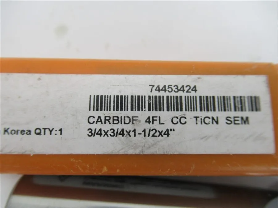 Режущий инструмент Hertel 74453424 3/4" Solid Carbide Square End Mill TiCN