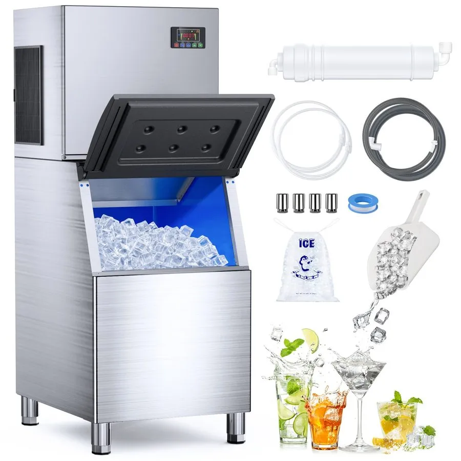 Льдогенератор Heavy Duty 600Lbs/24H Commercial Ice Maker Machine 450LBS Industri