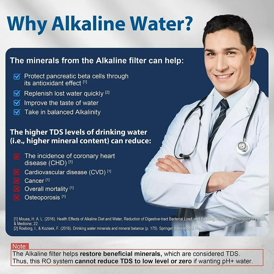 Насос RCC7AK Alkaline Reverse Osmosis System 75 GPD NSF Certified 6-Stage Under  — фото лота 2