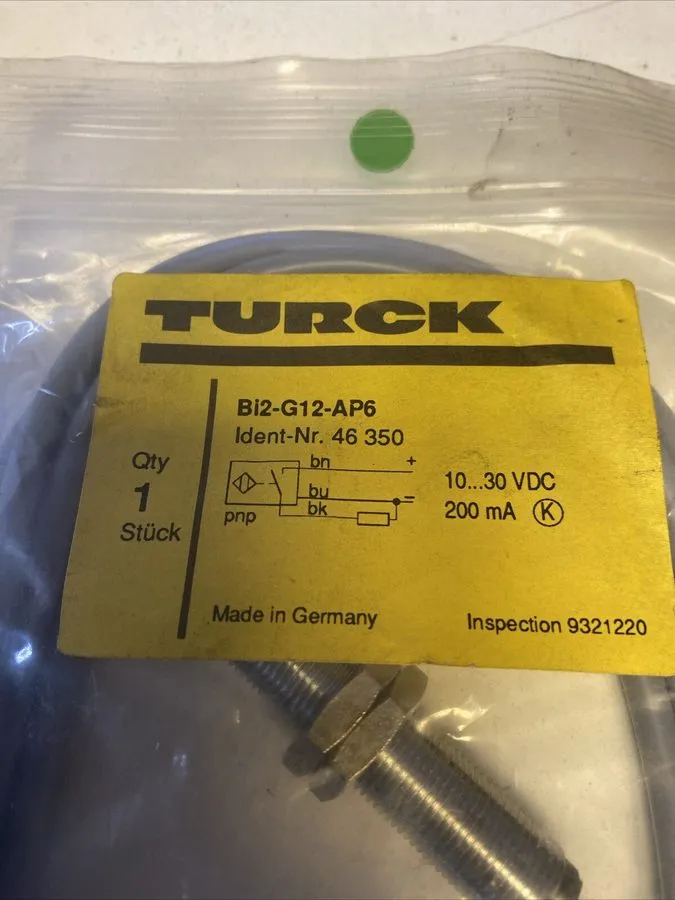 Датчик приближения Turck Inductive Proximity Sensor Bi2-G12-AP6 — фото лота 1