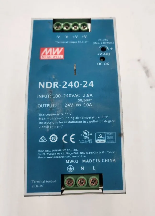 Блок питания MEAN WELL NDR-240-24 24VDC 10 Amp 240W Industrial DIN Rail Power Su