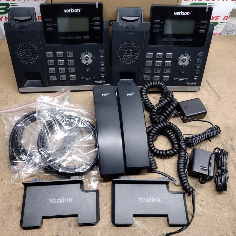 Yealink SIP-T41P Corded VoIP Desk Phones w/Power Cords