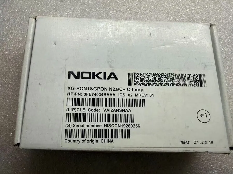 Трансивер Nokia 3FE74034BA 02 XFP OLT Transceiver XG-PON1/GPON N2a/C+ C-Temp 20K — фото лота 1