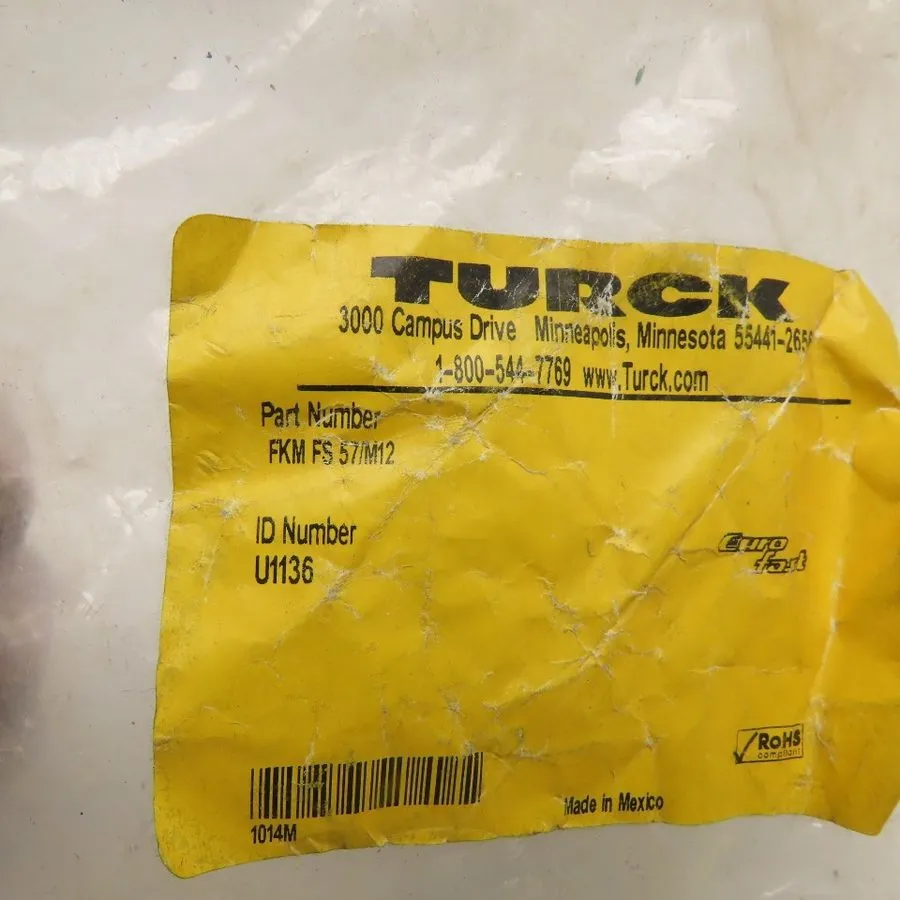 Датчик Turck FKM FS 57/M12 Eurofast M12 Panel Mount Feed-Through Connector