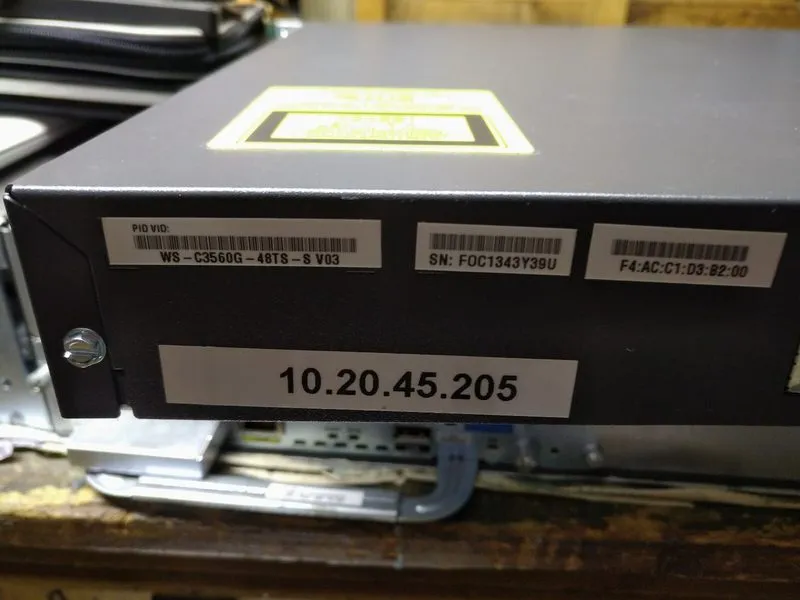 Коммутатор Cisco Catalyst 3560G WS-C3560G-48TS-S 48-Port Ethernet Switch *Non-Po — фото лота 4
