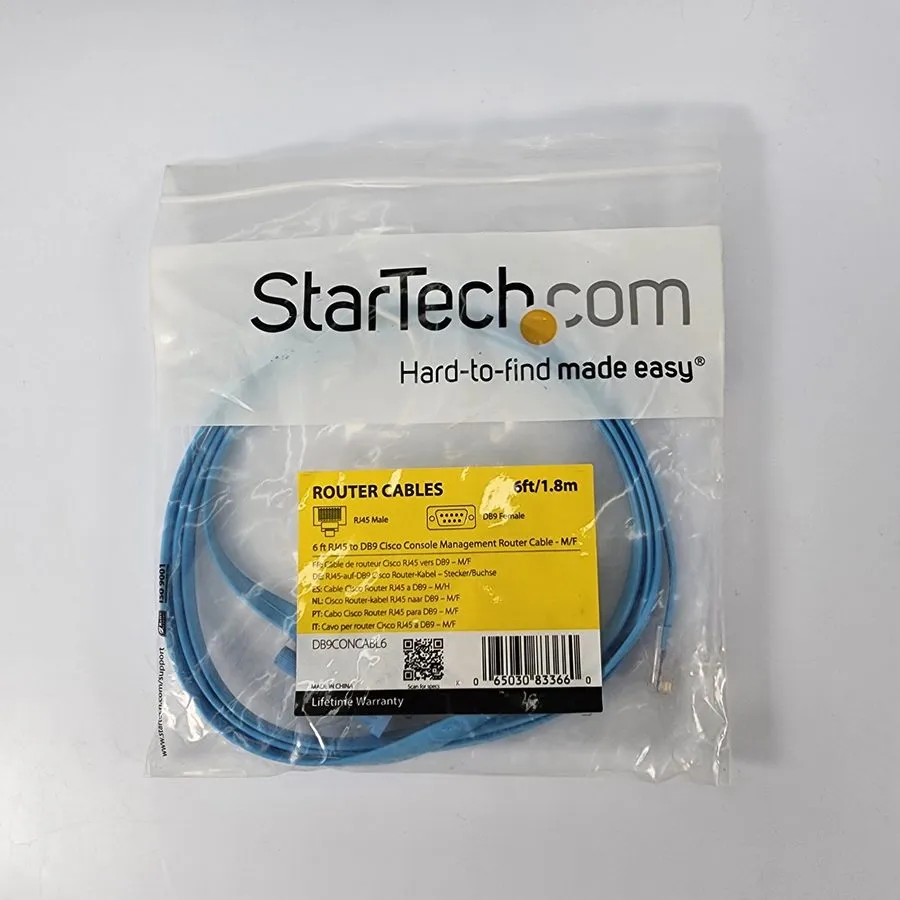 Коммутатор StarTech 6ft RJ45-DB9 Cisco Console Management Router Cable- DB9CONCA